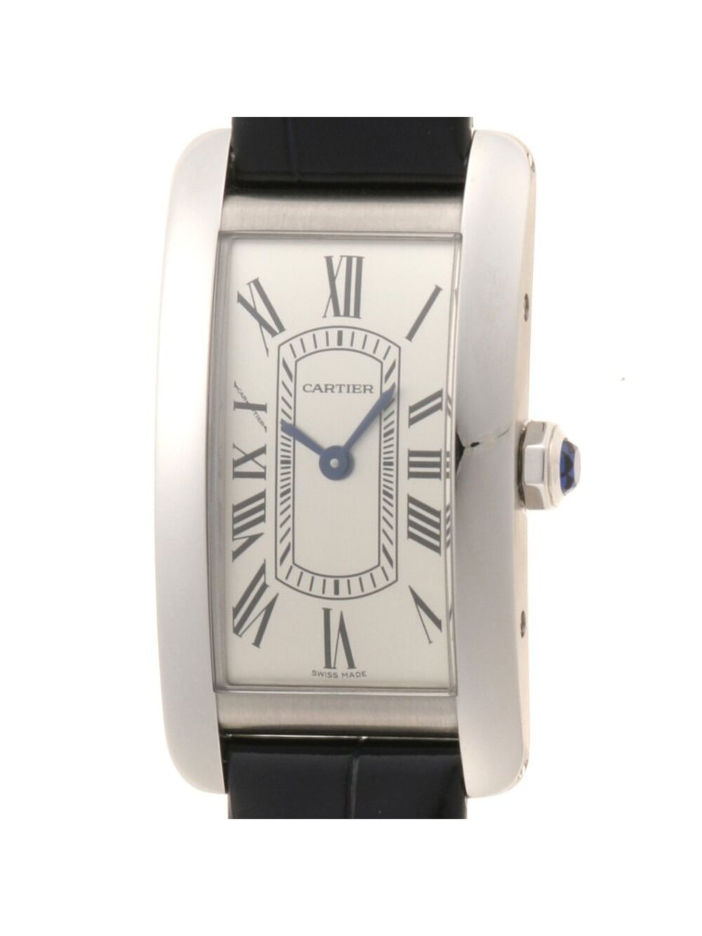 Cartier Tank America SM SS Silver Quartz Watch